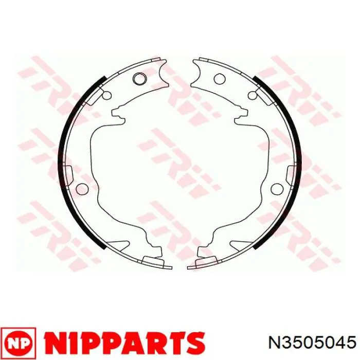 N3505045 Nipparts zapatas de freno de mano