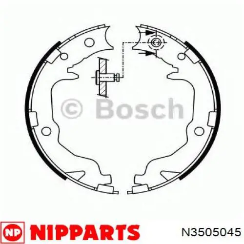 Zapatas de freno de mano N3505045 Nipparts