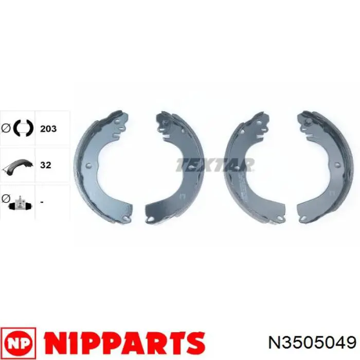 Zapatas de frenos de tambor traseras para Nissan Tiida (C11X)