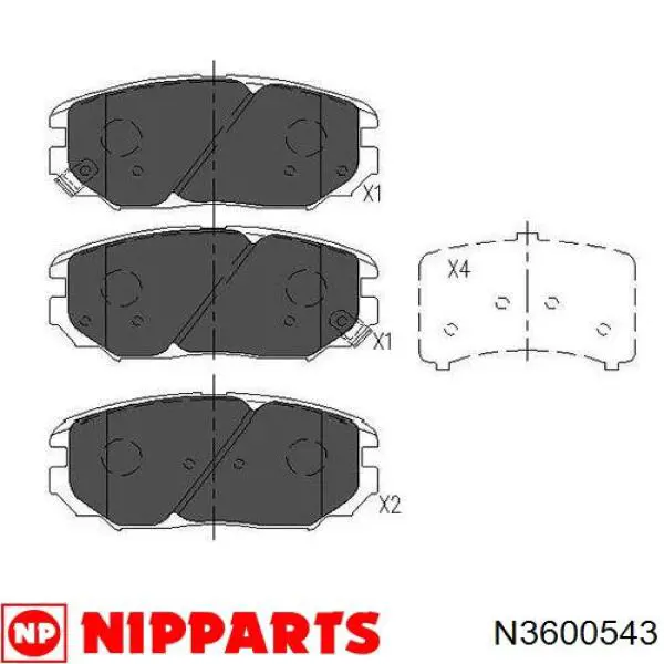 Pastillas freno delanteras Nipparts N3600543 precio, desde 33,09 EUR