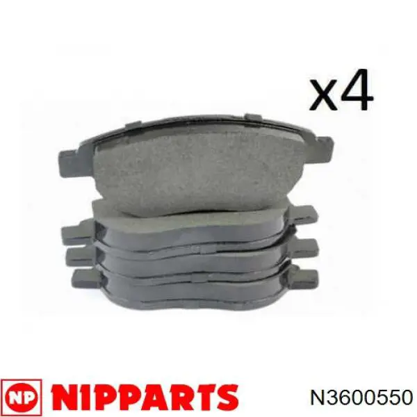 N3600550 Nipparts pastillas de freno delanteras