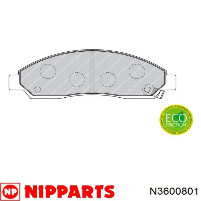 N3600801 Nipparts pastillas de freno delanteras