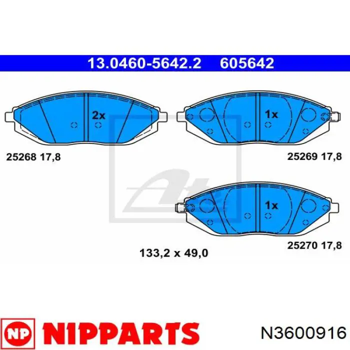 Comprar 42785996 General Motors Pastillas delanteras de freno