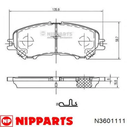 Pastillas de freno delanteras Nissan Qashqai 2 J11