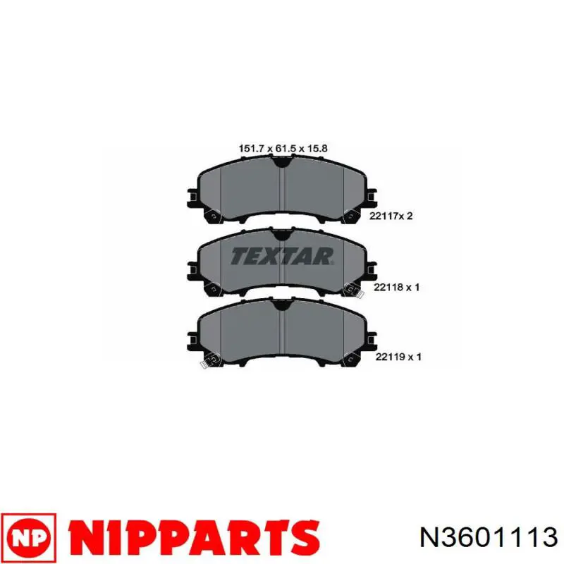 Pastillas de freno delanteras Nissan/Infiniti D10605NA0A