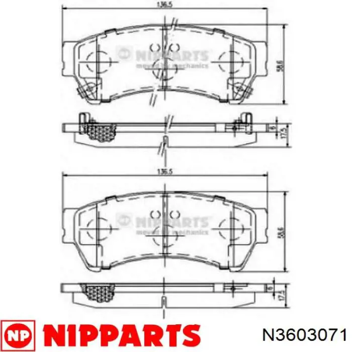 GPYB3328ZF Mazda Pastillas delanteras