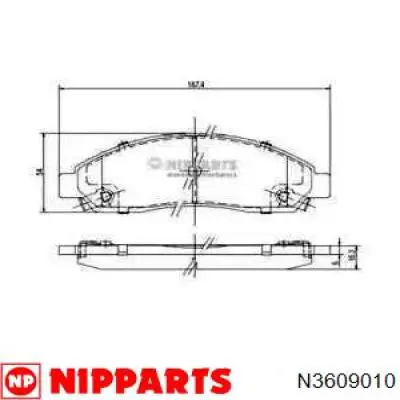 Comprar N3609010 Nipparts Pastillas delanteras de freno