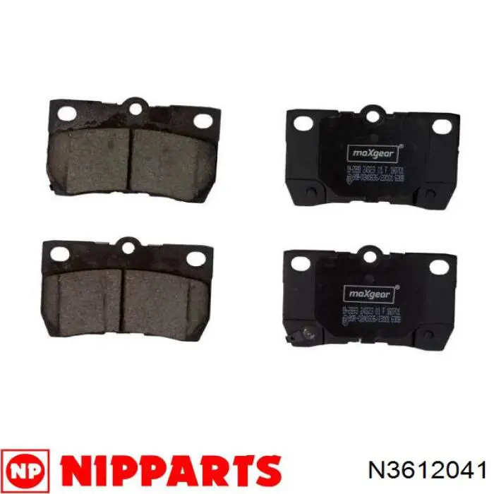 N3612041 Nipparts pastillas de freno traseras