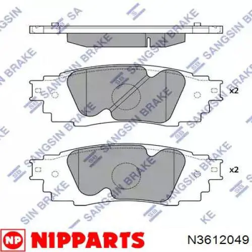 Pastillas de freno traseras PN1854 Nibk
