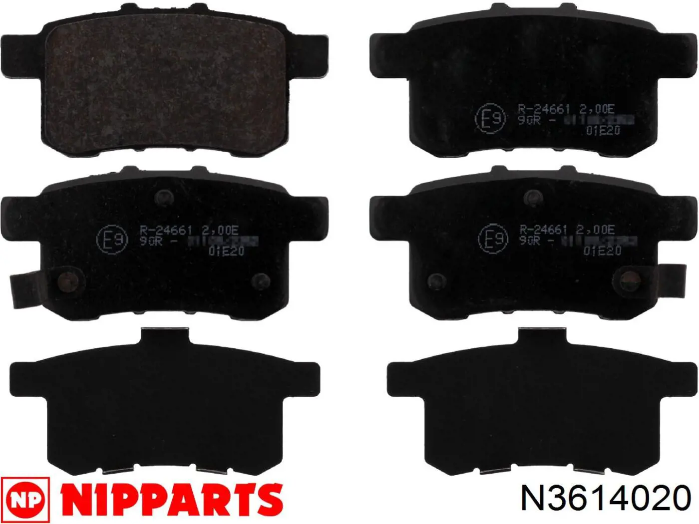 N3614020 Nipparts pastillas de freno traseras