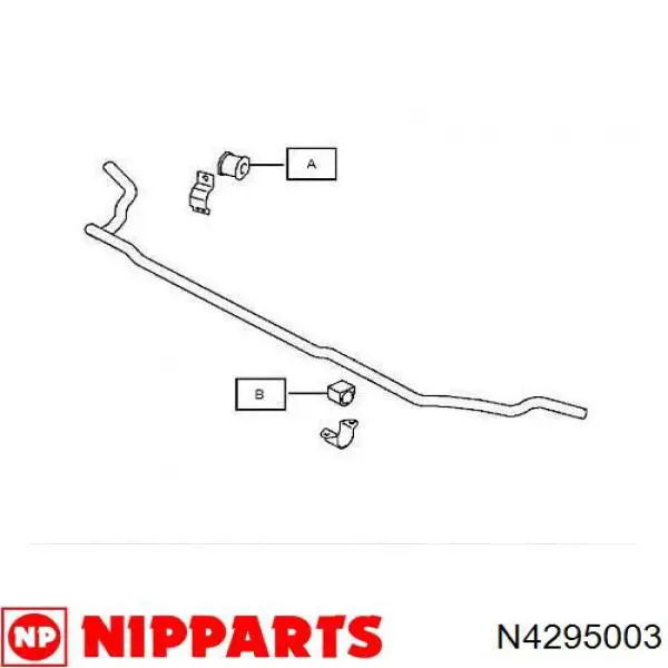 MR150767T Mitsubishi Buje estabilizador delantero exterior