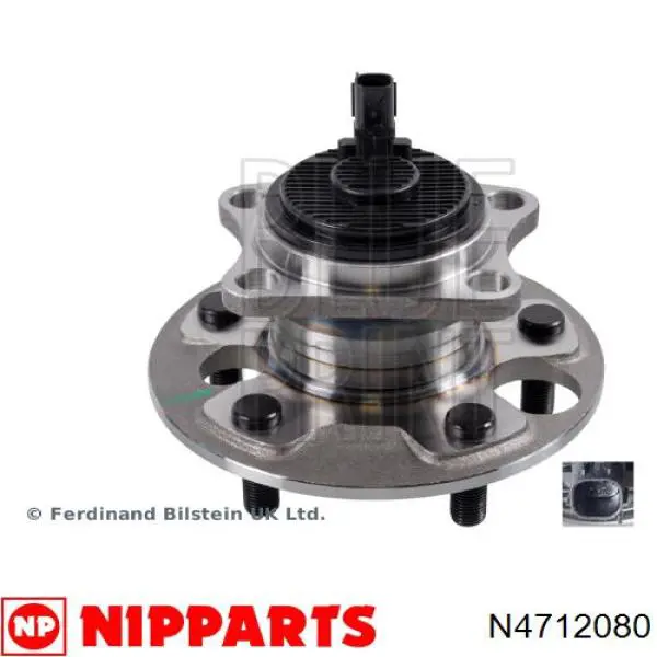 N4712080 Nipparts cubo de rueda trasero