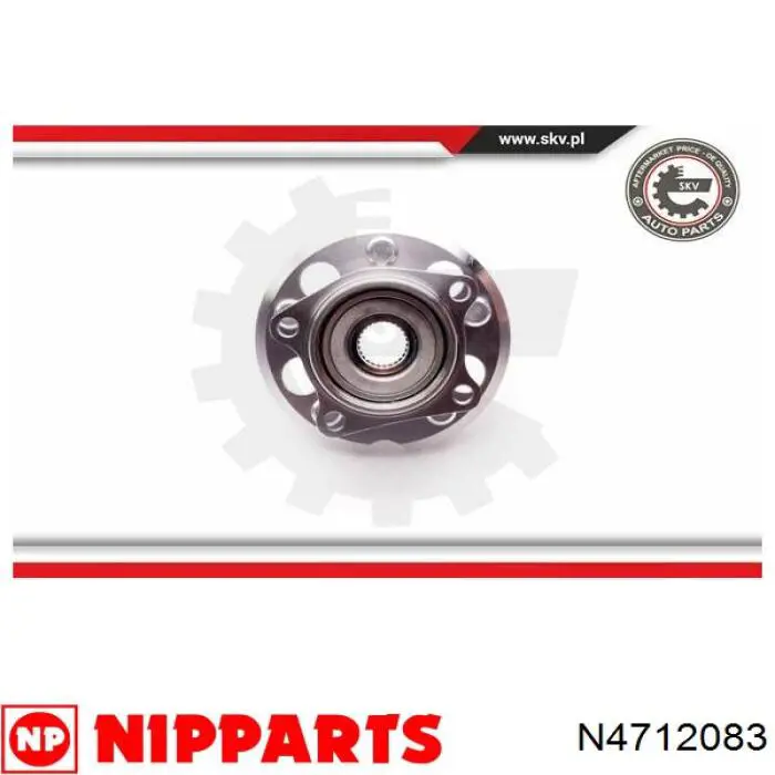 N4712083 Nipparts cubo de rueda trasero