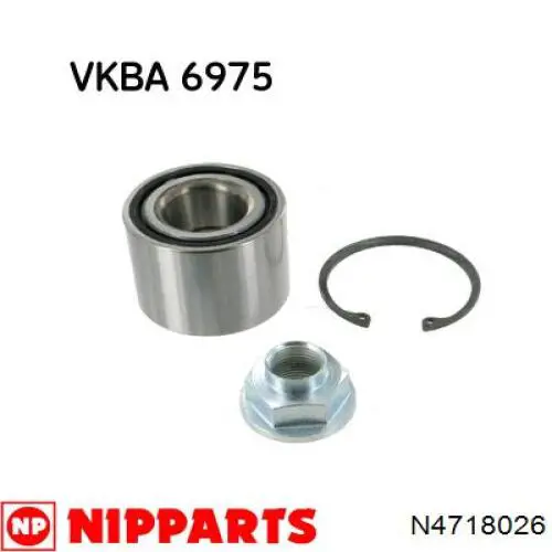 N4718026 Nipparts cojinete de rueda trasero