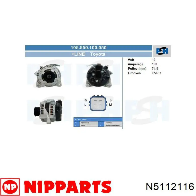 Generador Toyota 0124325085