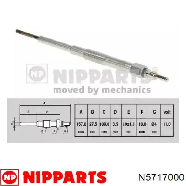 Comprar N5717000 Nipparts Calentadores diésel