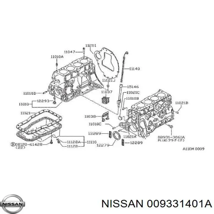 Tapa de cilindro Nissan/Infiniti 009331401A precio, desde 10,92 EUR