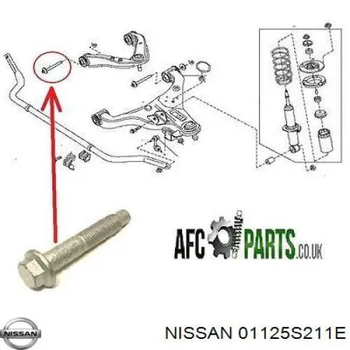 Tornillo de fijación del amortiguador delantero Nissan/Infiniti 01125S211E precio, desde 12,89 EUR