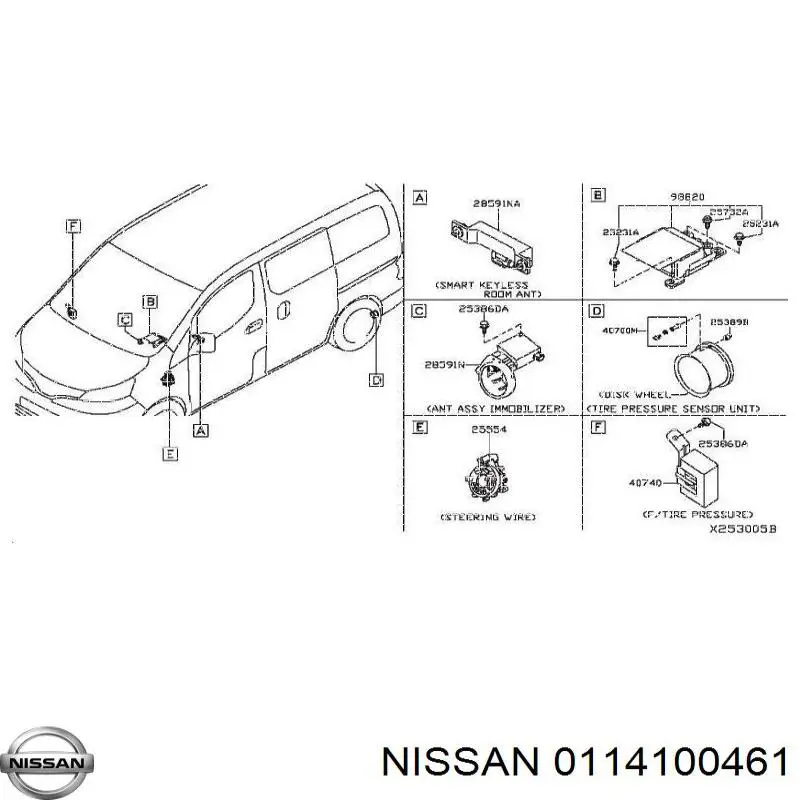  Nissan/Infiniti 0114100461 precio, desde 14,00 EUR