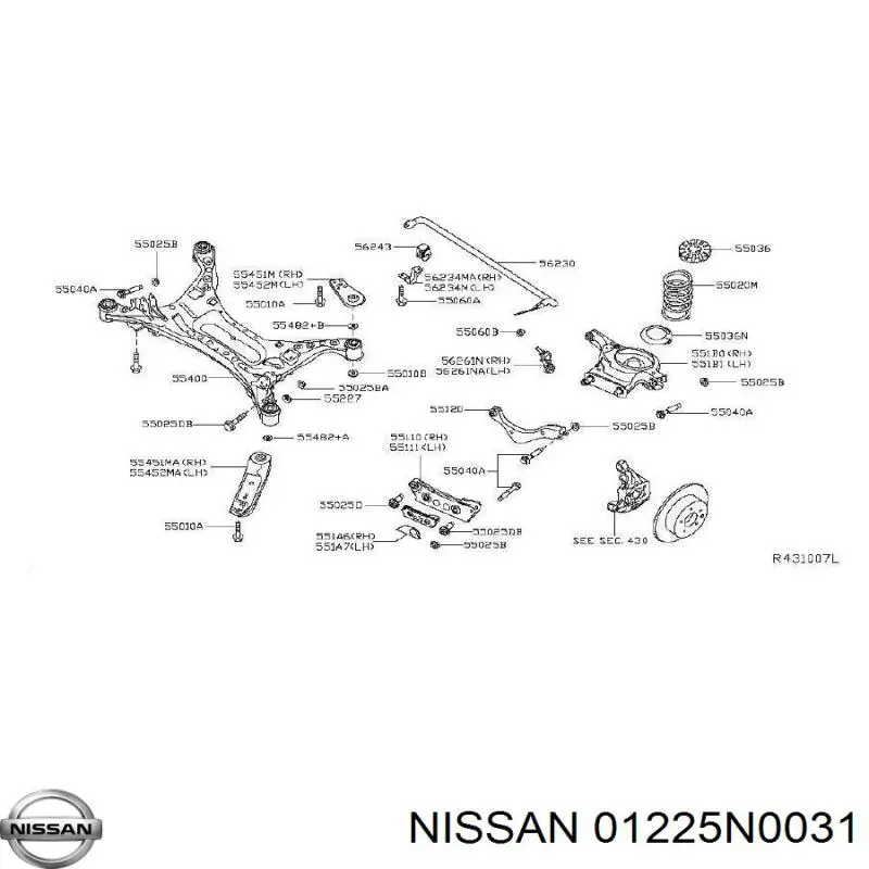 Comprar 01225N0031 Nissan/Infiniti 