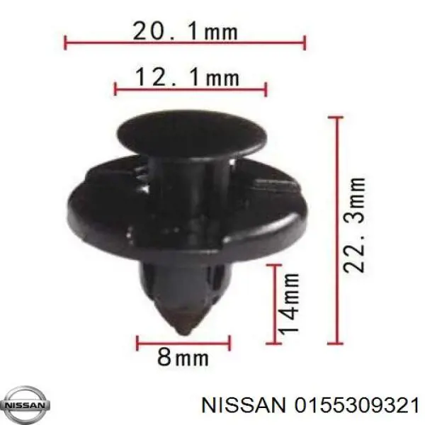 Clips de fijación de pasaruedas de aleta delantera para Nissan Qashqai (J10)