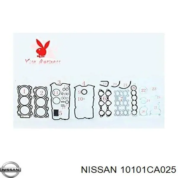 10101-CA025 Nissan juego de juntas de motor, completo