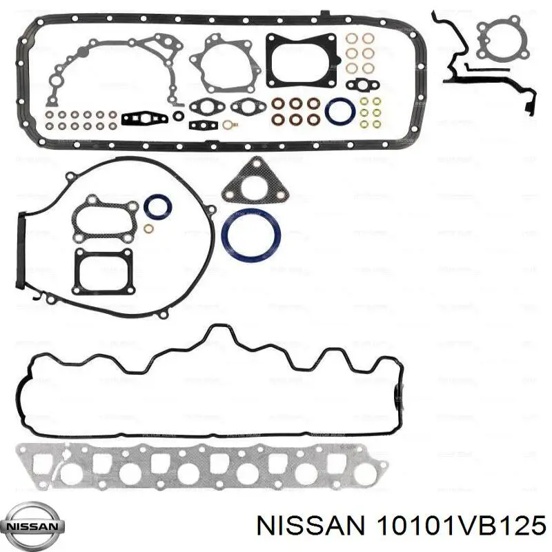 10101VB125 Nissan juego de juntas de motor, completo