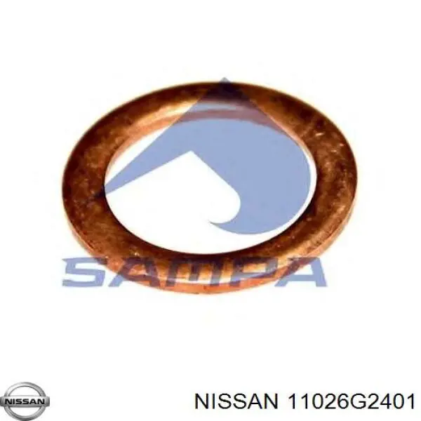 11026G2401 Nissan junta, tapón roscado, colector de aceite