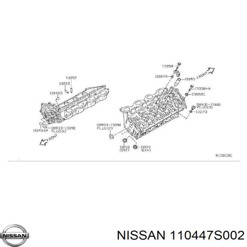 110447S002 Nissan junta de culata derecha