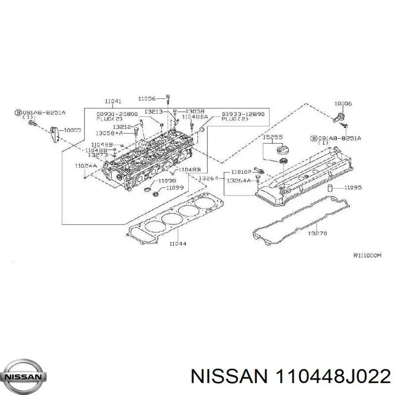 110448J022 Nissan junta de culata