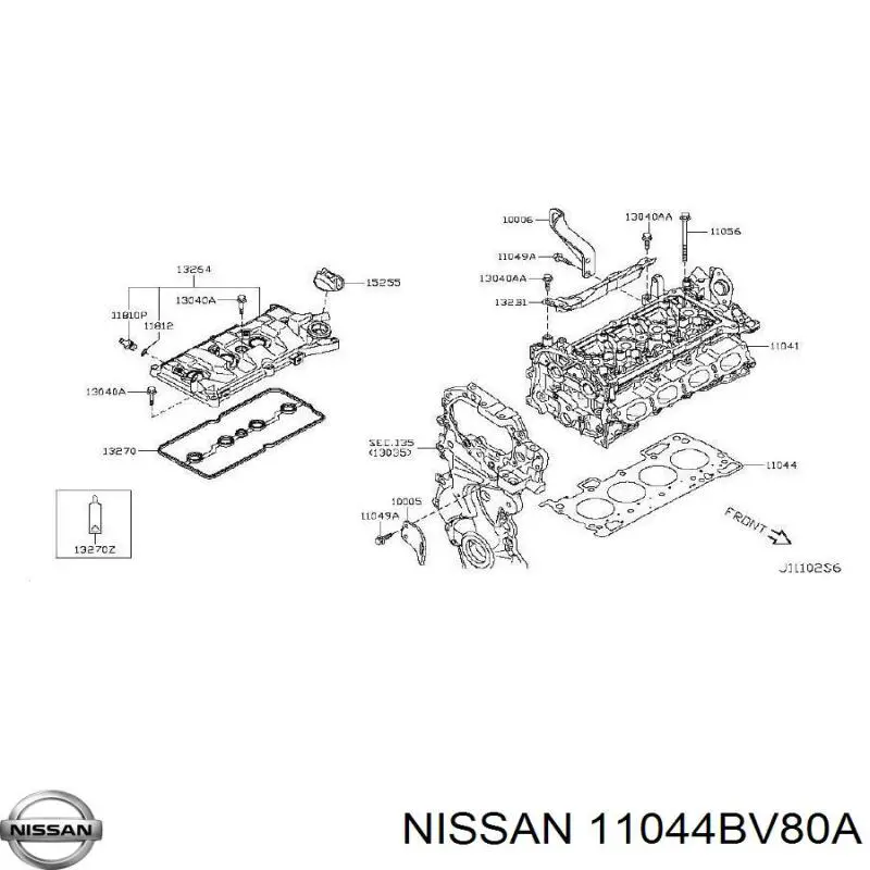 11044BV80A Nissan junta de culata