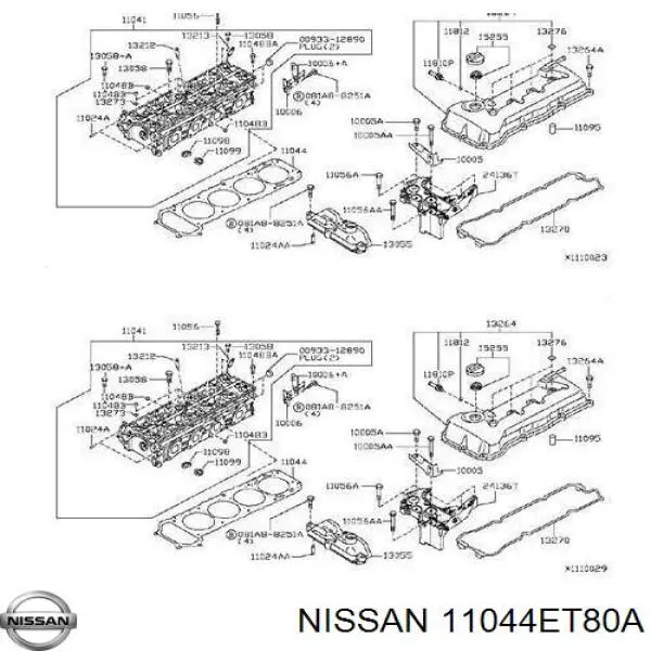 11044ET80A Nissan junta de culata