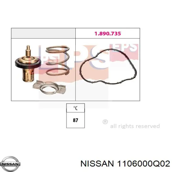 1106000Q02 Nissan termostato