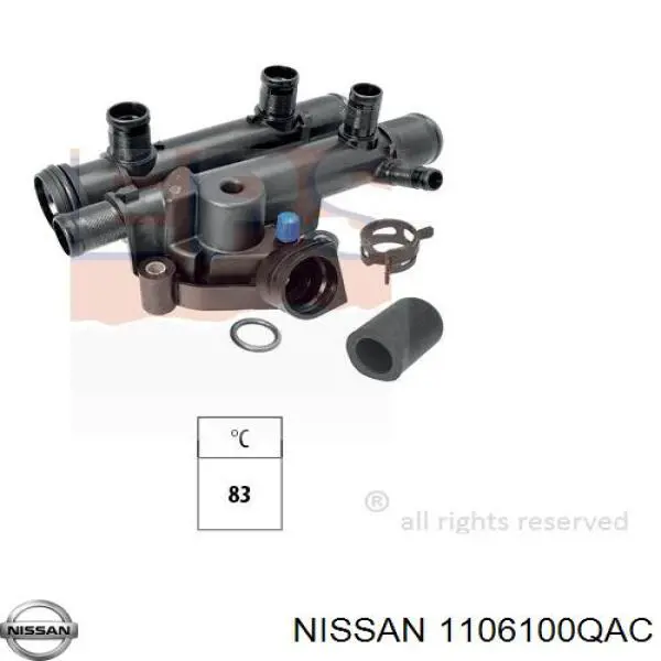 1106100QAC Nissan caja del termostato