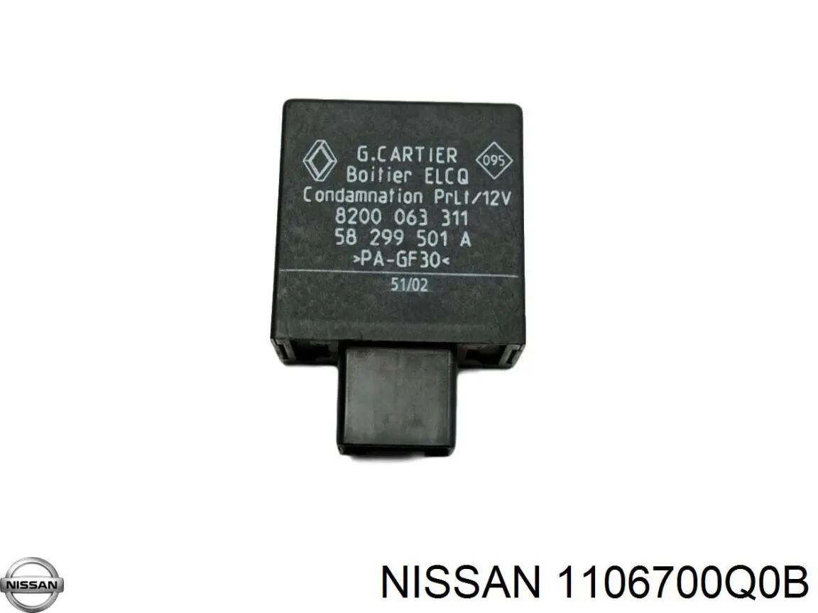 Relé de bujía de precalentamiento Nissan/Infiniti 1106700Q0B precio, desde 43,56 EUR