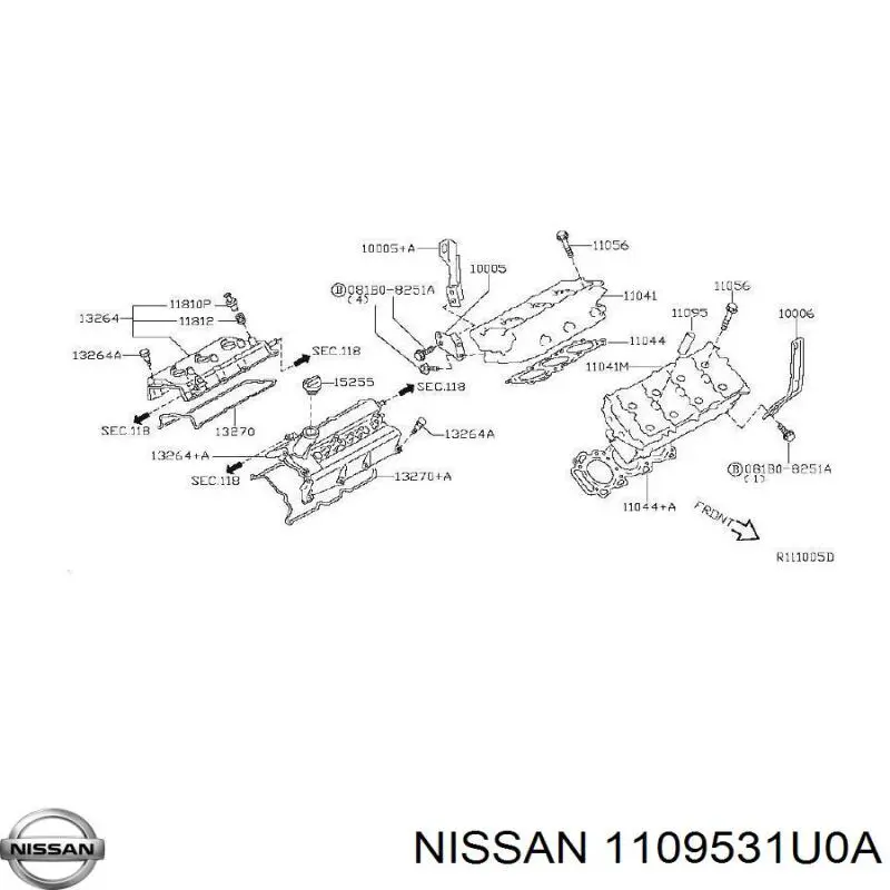 1109531U0A Nissan junta anular, cavidad bujía