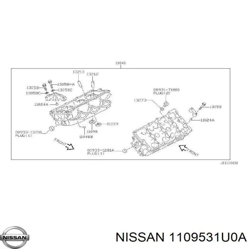 Comprar 1109531U0A Nissan/Infiniti Anillo de sellado del pozo de la bujía