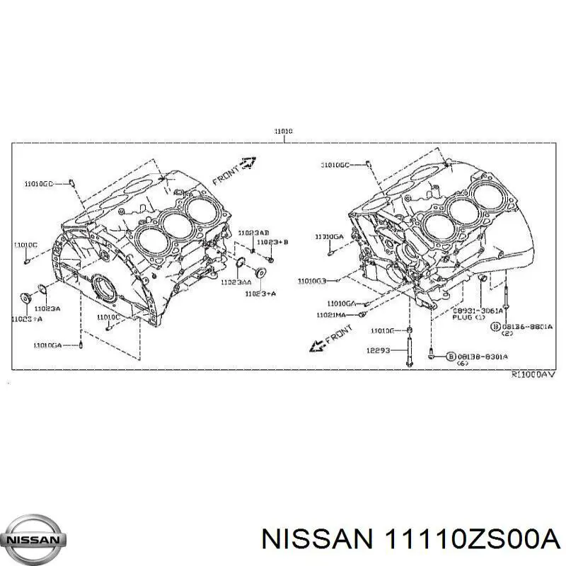 11110ZS00A Nissan cárter de aceite