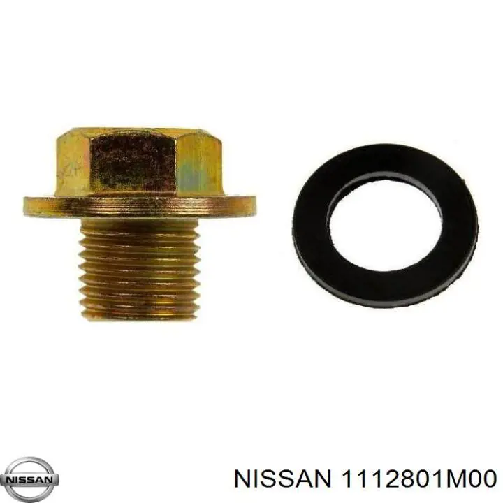 1112801M00 Nissan tapón roscado, colector de aceite