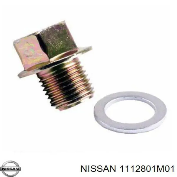 1112801M01 Nissan tapón roscado, colector de aceite