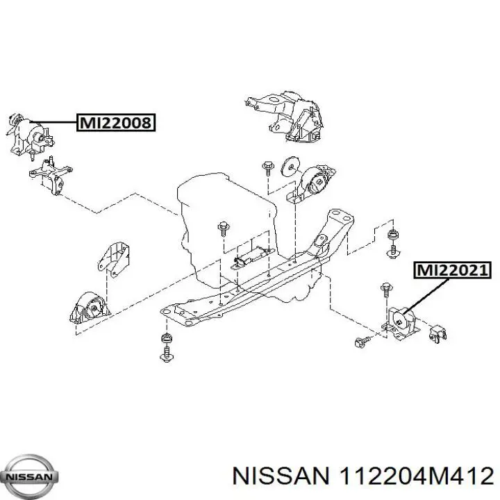 Soporte izquierdo del motor Nissan/Infiniti 112204M412 precio, desde 26,77 EUR