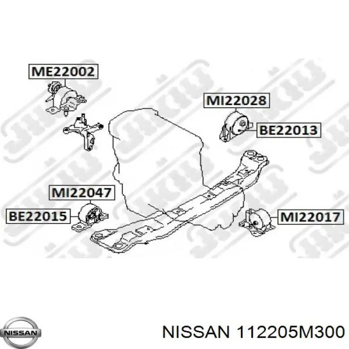 112205M300 Nissan soporte motor izquierdo