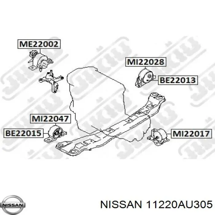 11220AU305 Nissan soporte motor izquierdo