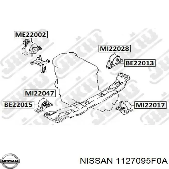 Soporte de motor delantero Nissan/Infiniti 1127095F0A precio, desde 30,37 EUR