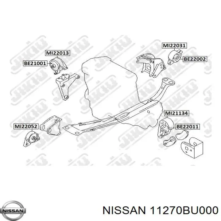 11270BU000 Nissan soporte motor delantero