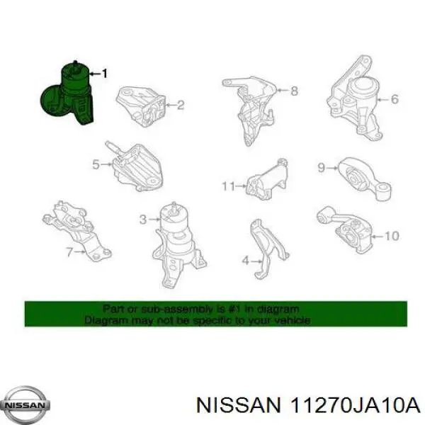 Soporte de motor delantero Nissan/Infiniti 112709N00A precio, desde 159,61 EUR