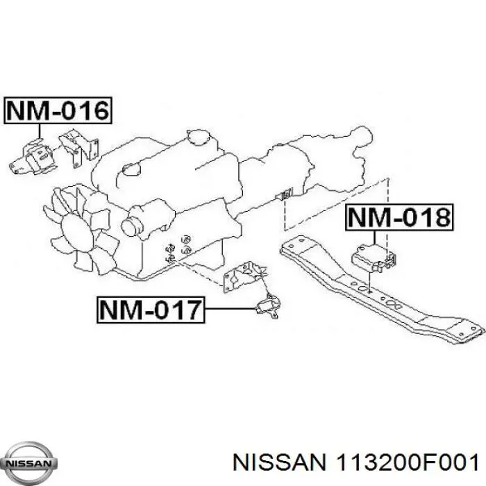 113200F001 Nissan/Infiniti Soporte de caja de velocidades