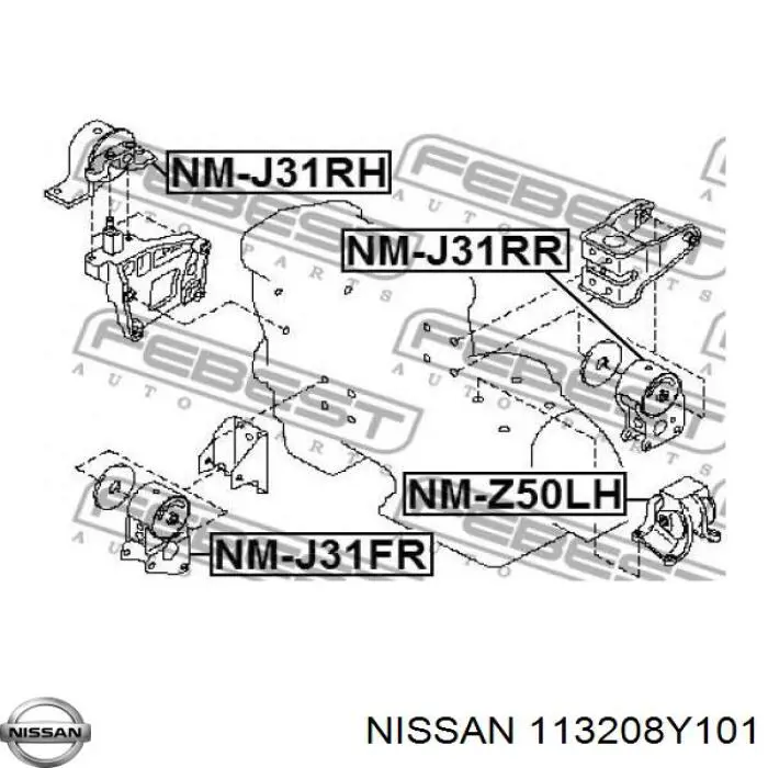 Soportes de motor trasero Nissan/Infiniti 113208Y101 precio, desde 50,94 EUR