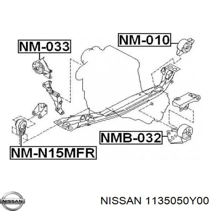 Soporte motor delantero para Nissan Sunny (N14)