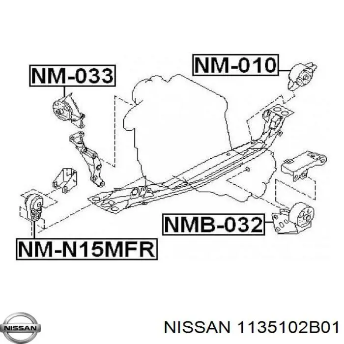 1135102B01 Nissan/Infiniti Soportes de motor delantero
